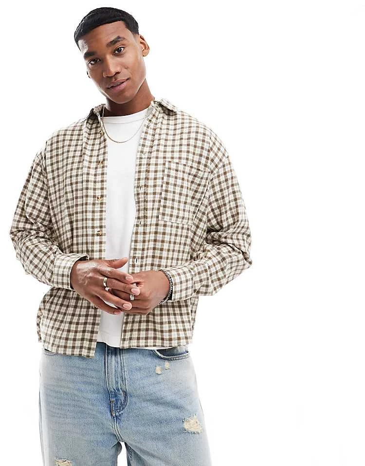 Cotton:On Tribeca Long Sleeve Shirt In Beige For Men 3 Cotton:On Tribeca Long Sleeve Shirt In Beige For Men