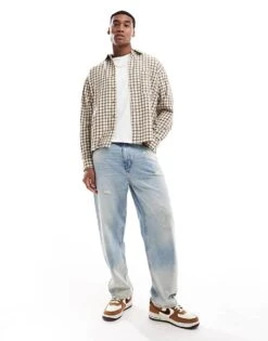 Cotton:On Tribeca Long Sleeve Shirt In Beige For Men 9 Cotton:On Tribeca Long Sleeve Shirt In Beige For Men -Cotton:On Sales Store 207521985 3