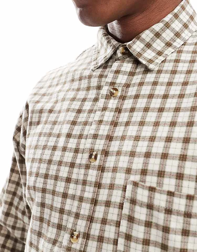 Cotton:On Tribeca Long Sleeve Shirt In Beige For Men 6 Cotton:On Tribeca Long Sleeve Shirt In Beige For Men - Image 4