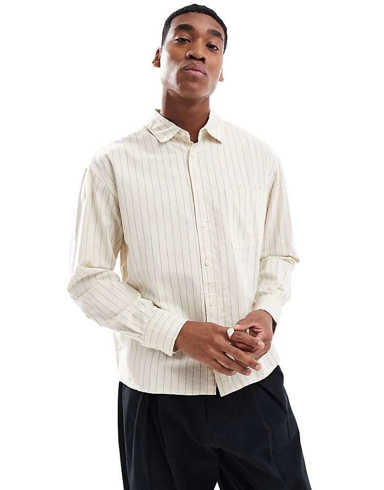 Cotton:On Cropped Oxford Long Sleeve Shirt In Multi For Men 7 Cotton:On Cropped Oxford Long Sleeve Shirt In Multi For Men - Image 5