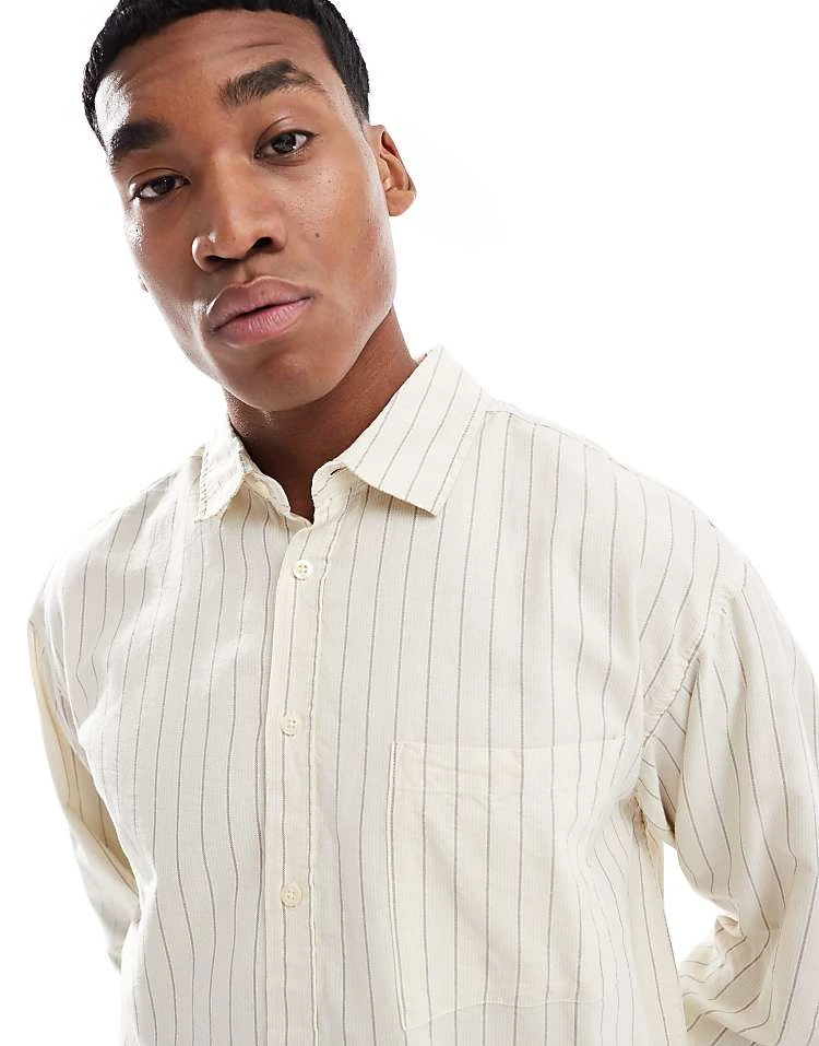 Cotton:On Cropped Oxford Long Sleeve Shirt In Multi For Men 5 Cotton:On Cropped Oxford Long Sleeve Shirt In Multi For Men - Image 3