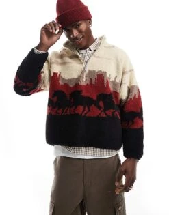 Cotton:On Teddy 1/2 Zip Fleece In Multi For Men 11 Cotton:On Teddy 1/2 Zip Fleece In Multi For Men -Cotton:On Sales Store 207522039 1 multi 1