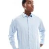 Cotton:On Cropped Oxford Long Sleeve Shirt In Light/pastel Blue For Men -Cotton:On Sales Store 207522079 1 lightpastelblue