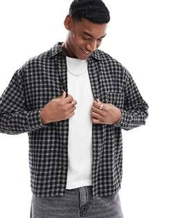 Cotton:On Tribeca Long Sleeve Shirt In Black For Men