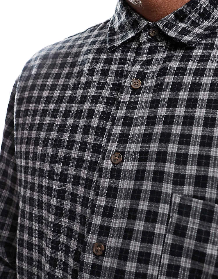 Cotton:On Tribeca Long Sleeve Shirt In Black For Men 6 Cotton:On Tribeca Long Sleeve Shirt In Black For Men - Image 4