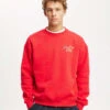 Cotton:On Box Fit Graphic Crew Sweater In Red For Men -Cotton:On Sales Store 207522593 1 red