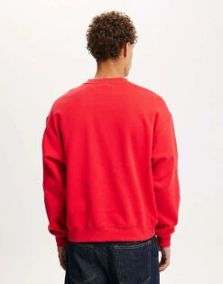 Cotton:On Box Fit Graphic Crew Sweater In Red For Men -Cotton:On Sales Store 207522593 4