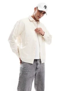 Cotton:On Cropped Oxford Long Sleeve Shirt In White For Men 11 Cotton:On Cropped Oxford Long Sleeve Shirt In White For Men -Cotton:On Sales Store 207522663 1 white 1