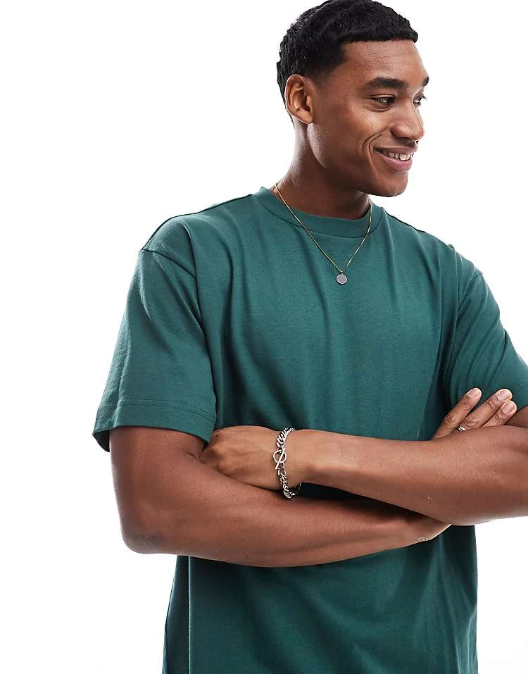 Cotton:On Cotton On Box Fit Plain T-shirt In Pine Needle Green For Men 3 Cotton:On Cotton On Box Fit Plain T-shirt In Pine Needle Green For Men