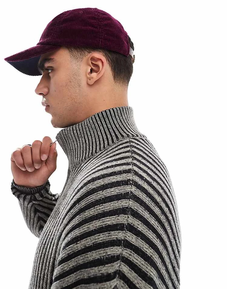 Cotton:On Cotton On Zip Through Knit In Black For Men 5 Cotton:On Cotton On Zip Through Knit In Black For Men - Image 3