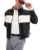 Cotton:On Cotton On Joey Faux Leather Jacket In Black And White For Men -Cotton:On Sales Store 207566772 1 black
