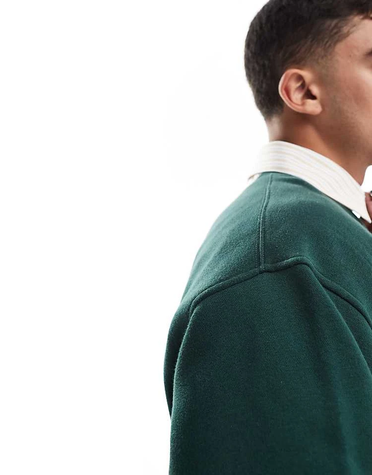 Cotton:On Cotton On Box Fit Crew Neck Sweater In Fern For Men Pine Needle Green 4 Cotton:On Cotton On Box Fit Crew Neck Sweater In Fern For Men Pine Needle Green - Image 2