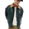 Cotton:On Cotton On Faux Leather Flight Jacket In Dark Emerald For Men -Cotton:On Sales Store 207566830 1 darkemerald