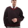 Cotton:On Cotton On V Neck Knit In Brown And Red For Men Chocolate 2 Cotton:On Cotton On V Neck Knit In Brown And Red For Men Chocolate -Cotton:On Sales Store 207566831 1 chocolate