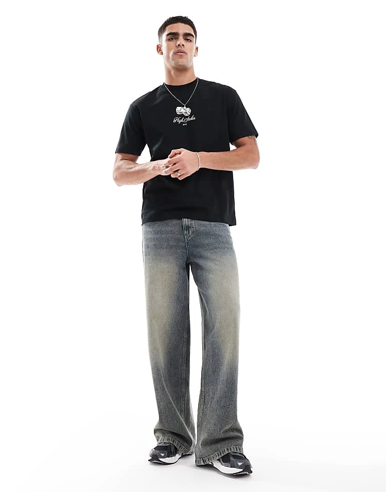 Cotton:On Cotton On Loose Fit Art T-shirt With Dice Graphic In Black For Men 6 Cotton:On Cotton On Loose Fit Art T-shirt With Dice Graphic In Black For Men - Image 4