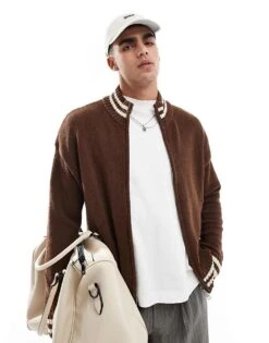 Cotton:On Cotton On Zip Through Knit In Chocolate For Men 11 Cotton:On Cotton On Zip Through Knit In Chocolate For Men -Cotton:On Sales Store 207566943 1 chocolate 1