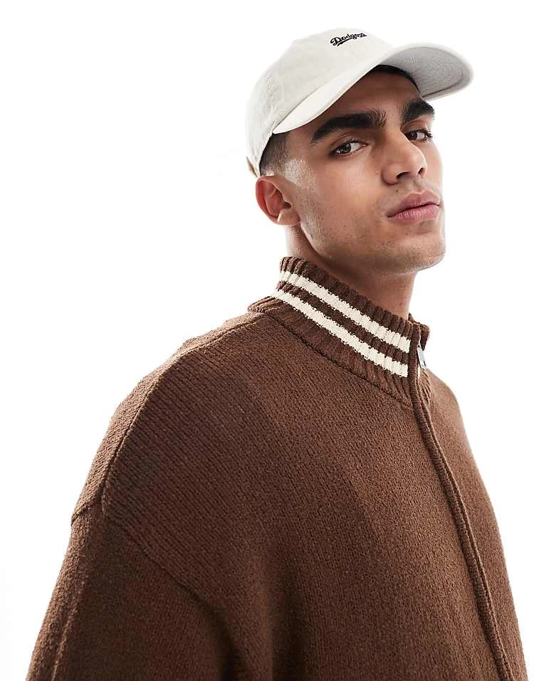 Cotton:On Cotton On Zip Through Knit In Chocolate For Men 4 Cotton:On Cotton On Zip Through Knit In Chocolate For Men - Image 2