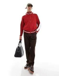 Cotton:On Cotton On Zip Through Knit Scarlet Red For Men 9 Cotton:On Cotton On Zip Through Knit Scarlet Red For Men -Cotton:On Sales Store 207566960 3