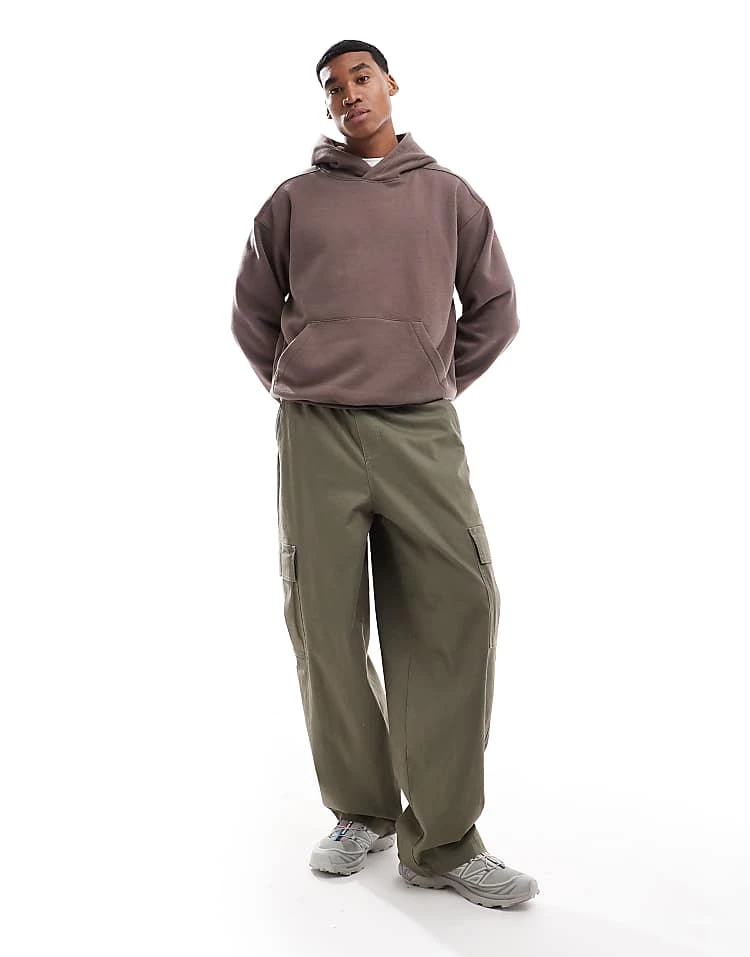 Cotton:On Cotton On Box Fit Hoodie In Washed Chocolate For Men 4 Cotton:On Cotton On Box Fit Hoodie In Washed Chocolate For Men - Image 2