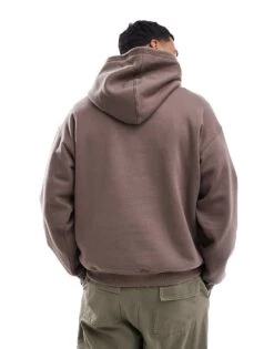 Cotton:On Cotton On Box Fit Hoodie In Washed Chocolate For Men 10 Cotton:On Cotton On Box Fit Hoodie In Washed Chocolate For Men -Cotton:On Sales Store 207566961 4