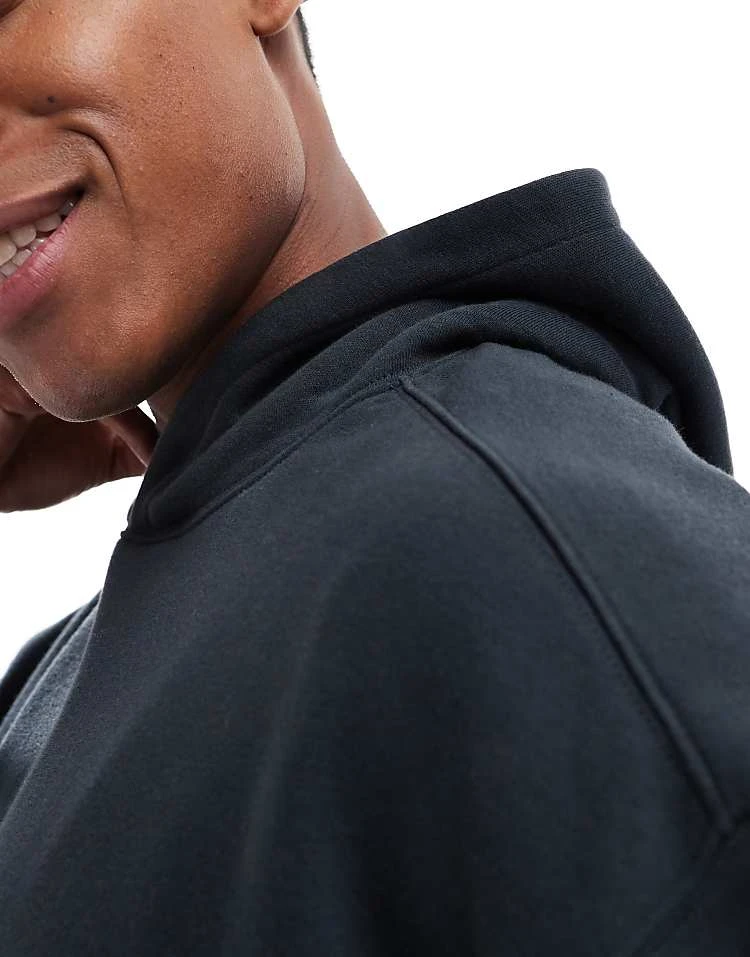 Cotton:On Cotton On Box Fit Hoodie In Washed Black For Men 4 Cotton:On Cotton On Box Fit Hoodie In Washed Black For Men - Image 2