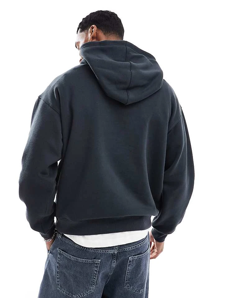 Cotton:On Cotton On Box Fit Hoodie In Washed Black For Men 6 Cotton:On Cotton On Box Fit Hoodie In Washed Black For Men - Image 4
