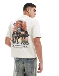 Cotton:On Cotton On Cropped Fit T-shirt With Sundown Studios For Men Multi