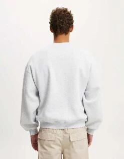 Cotton:On Box Fit Graphic Crew Sweater In Grey For Men -Cotton:On Sales Store 207626087 3