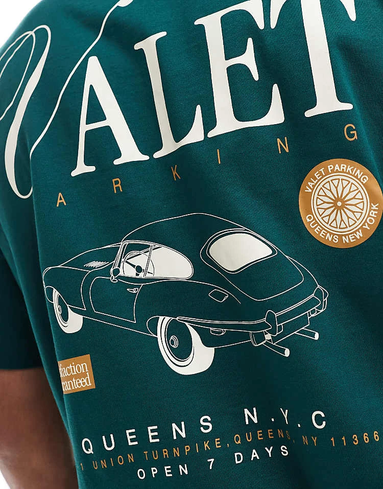 Cotton:On Box Fit Graphic T-shirt In Green For Men 4 Cotton:On Box Fit Graphic T-shirt In Green For Men - Image 2