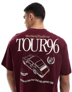 Cotton:On Box Fit Graphic T-shirt In Burgundy For Men 11 Cotton:On Box Fit Graphic T-shirt In Burgundy For Men -Cotton:On Sales Store 207836280 1 burgundy 1