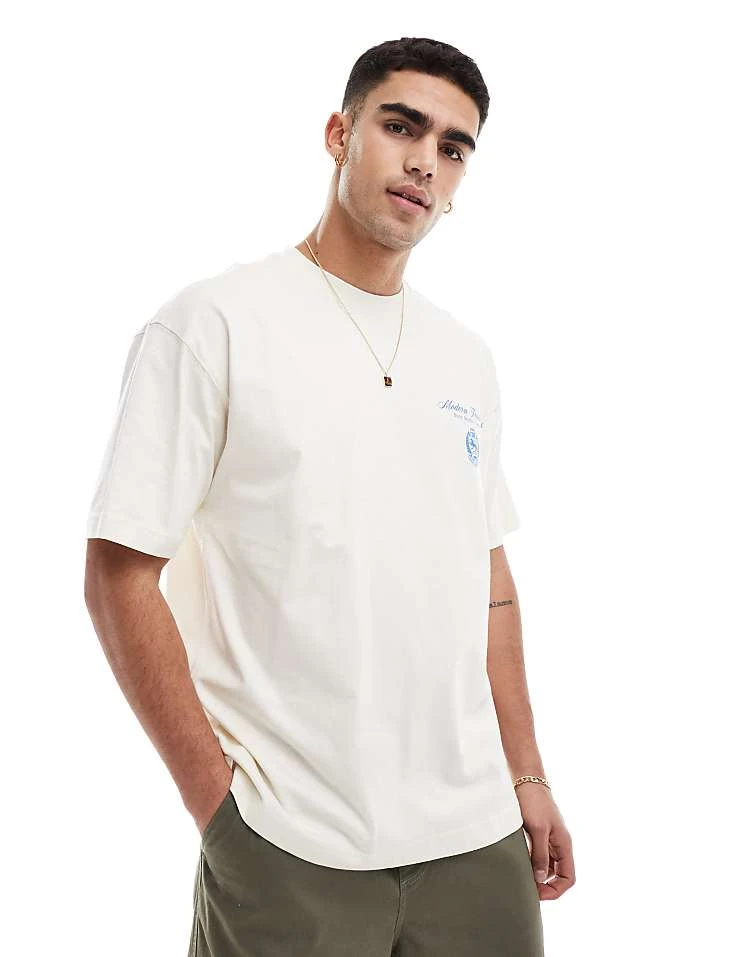 Cotton:On Box Fit Graphic T-shirt In Off-white For Men 6 Cotton:On Box Fit Graphic T-shirt In Off-white For Men - Image 4