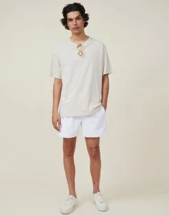 Cotton:On Stretch Swim Short In White For Men