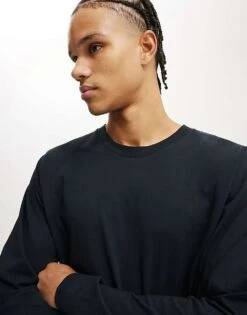 Cotton:On Cropped Fit Long Sleeve In Black For Men -Cotton:On Sales Store 208214397 3