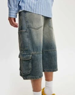 Cotton:On Super Baggy Jort In Cargo Sandstorm Blue For Men -Cotton:On Sales Store 208298947 4