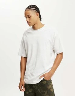 Cotton:On Loose Fit T-shirt In White Marle For Men