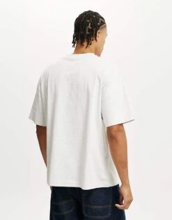 Cotton:On Box Fit T-shirt In White Marle For Men -Cotton:On Sales Store 208310291 4