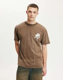 Cotton:On Loose Fit Michelin T-shirt In Brown For Men
